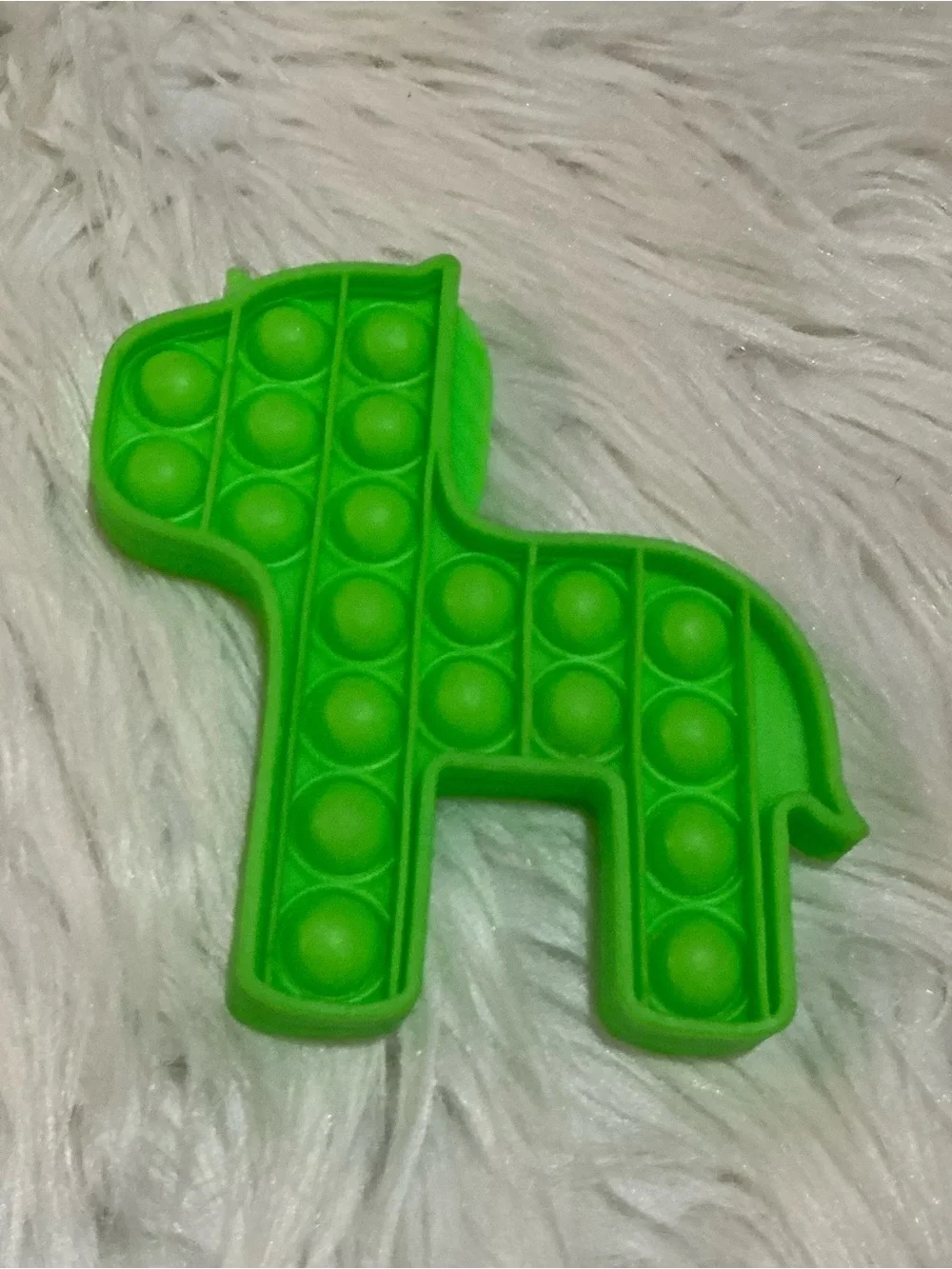 Green Unicorn Horse Shaped Pop It Fidget Toy